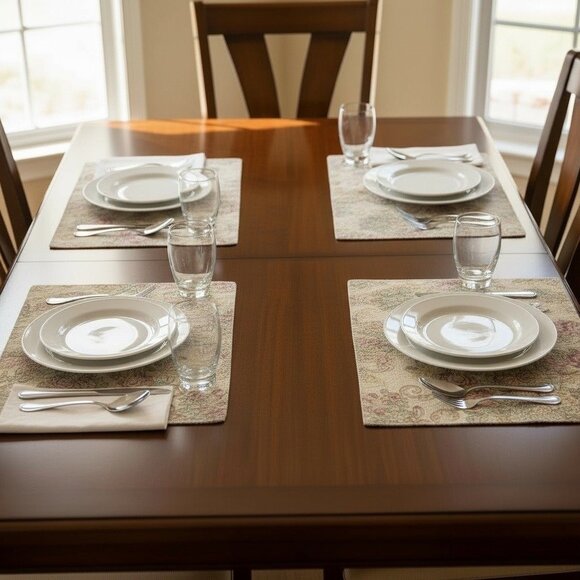 VTG W-C Designs Floral Placemats Set of 4 2001 Taiwan - Picture 4 of 5